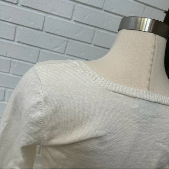 Vintage Guess Rhinestone Button Cotton Cardigan Sweater L - Picture 6 of 11